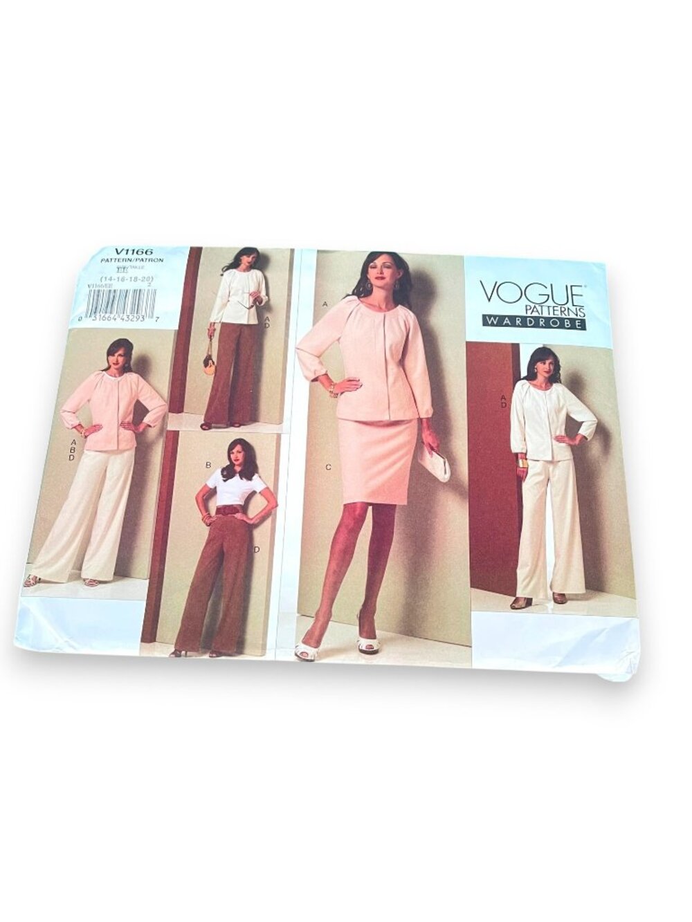Vogue V1116 Pattern Wardrobe Size 14 16 18 20 Jacket Skirt Pants Uncut